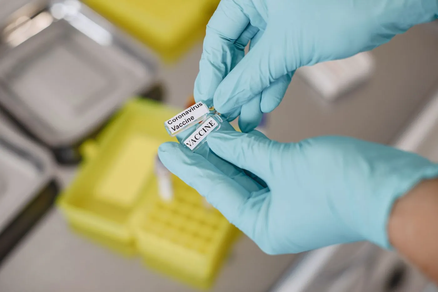 Conferência de rótulo de amostra em laboratório